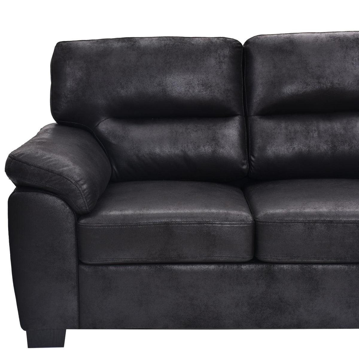 3 Seater Sofa With Padded Armrests And Triangular Leg