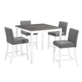 5 Piece Counter Height Table Set With 4 Chairs