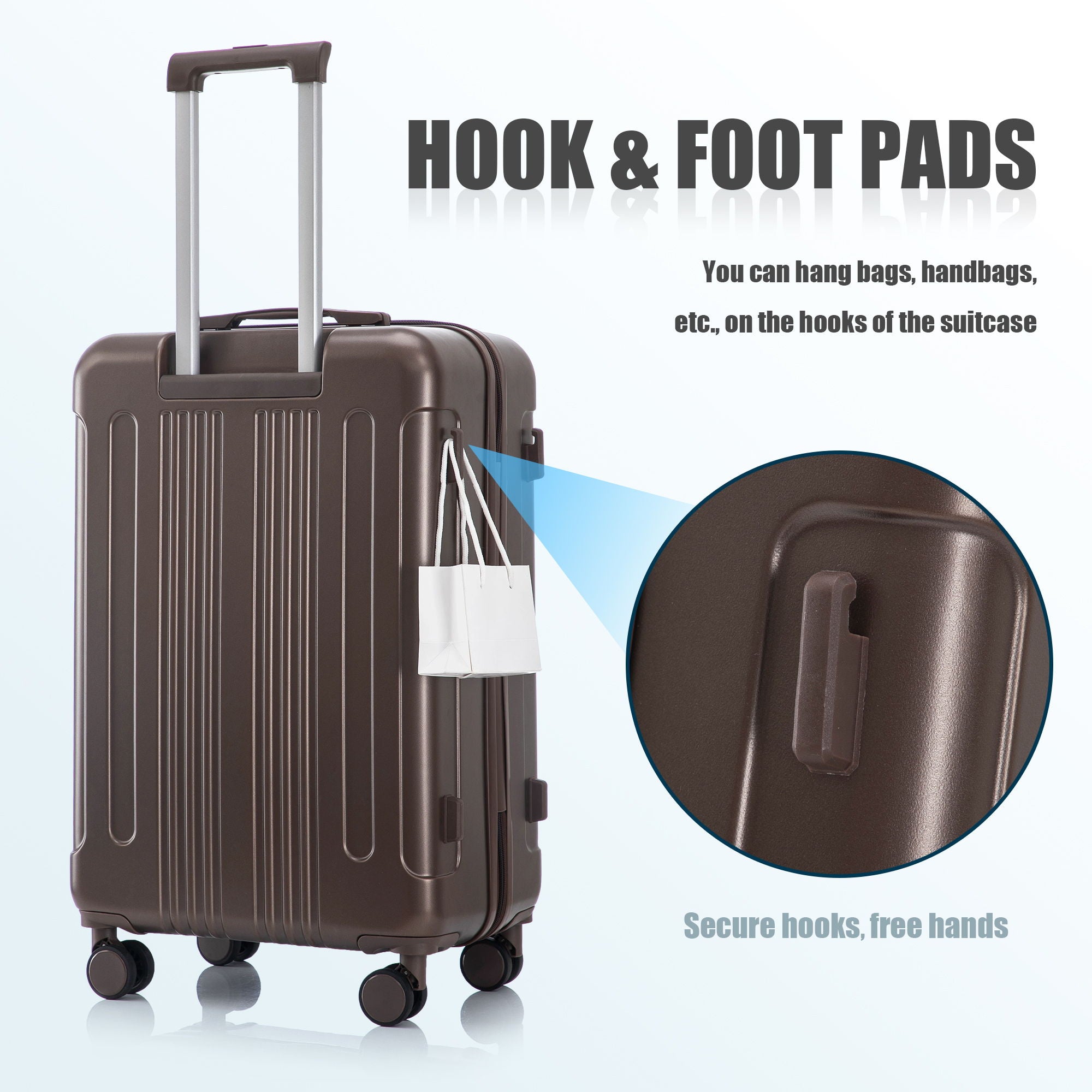Spinner Luggage Set 20" / 24"/ 28", Lightweight Hard Shell With 360° Silent Wheels