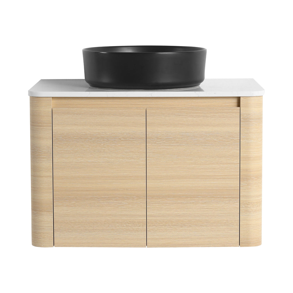 Mounted Bathroom Vanity With Art Sink & 2 Soft Close Doors