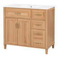 Bathroom Vanity With Sink, Soft Close Doors & Drawers - Wood