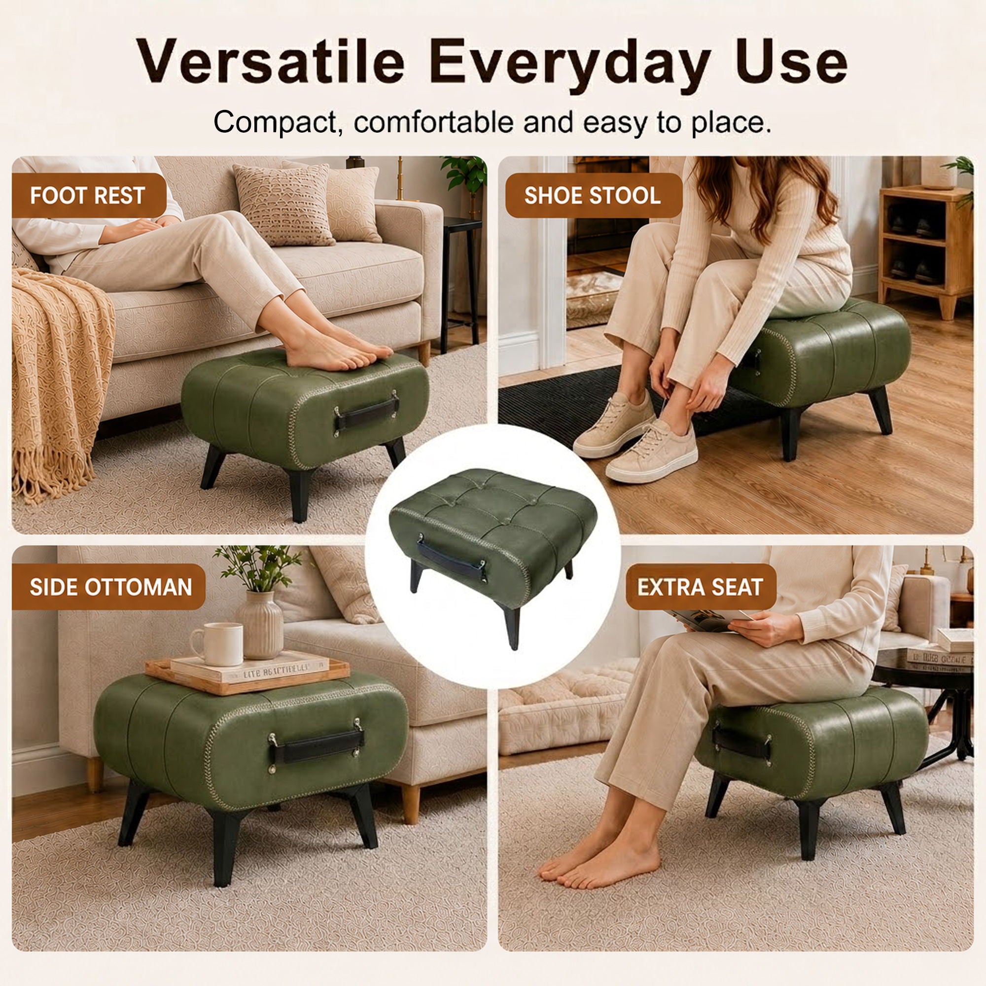 Minimalist Footstool With Hidden Storage
