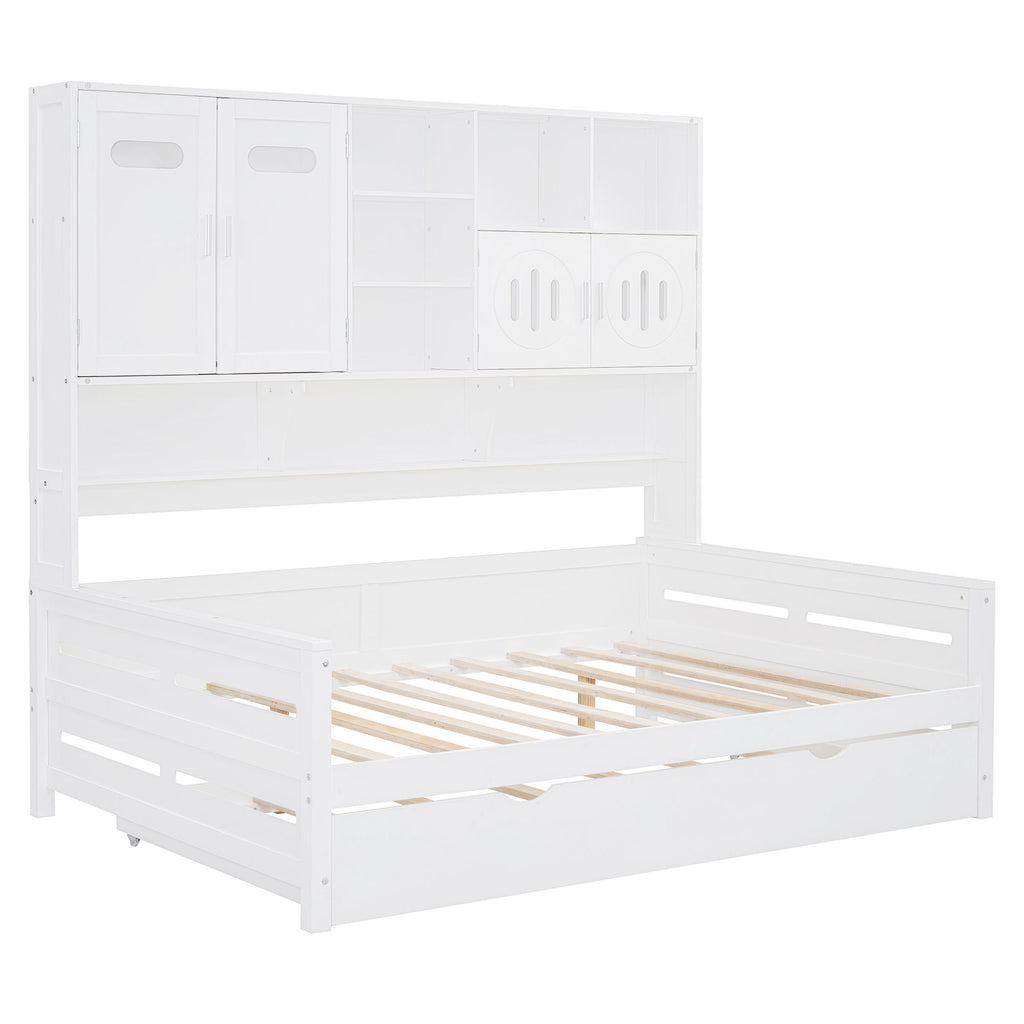 Daybed & All-In-One Cabinet And Shelf