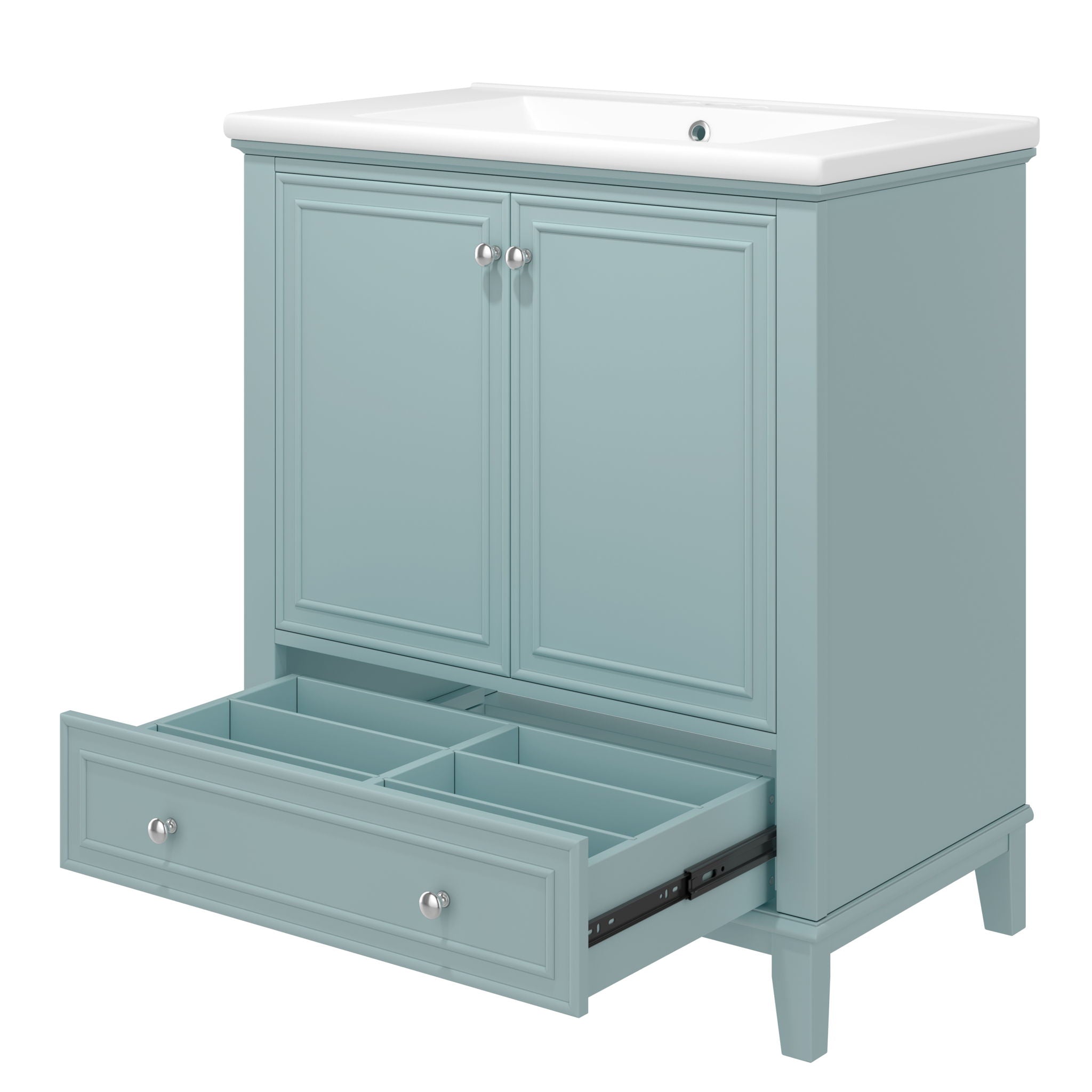 Modern Bathroom Vanity With Sink Combo, Doors And Drawer