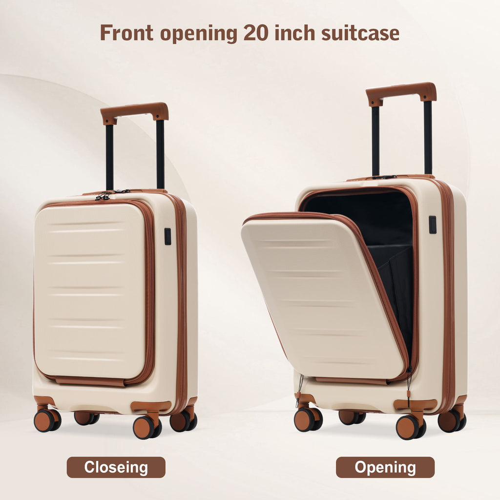 Hardside Luggage Set 5 Piece With Front Opening