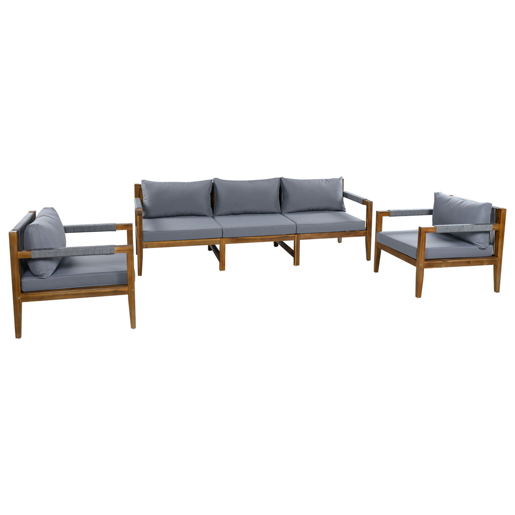 3 Piece Outdoor Sectional Sofa Set