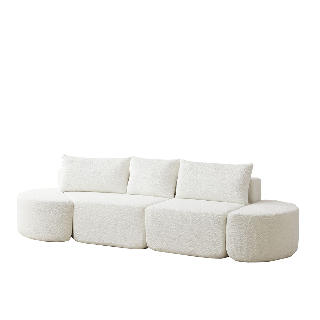 V - Shaped Modular Sofa Set With 3 Pillow
