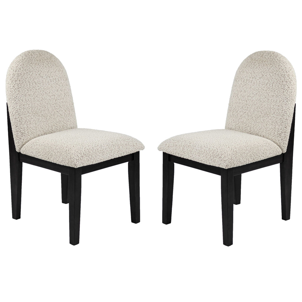 Dining Upholstered Side Chair (Set of 2) - Black / White