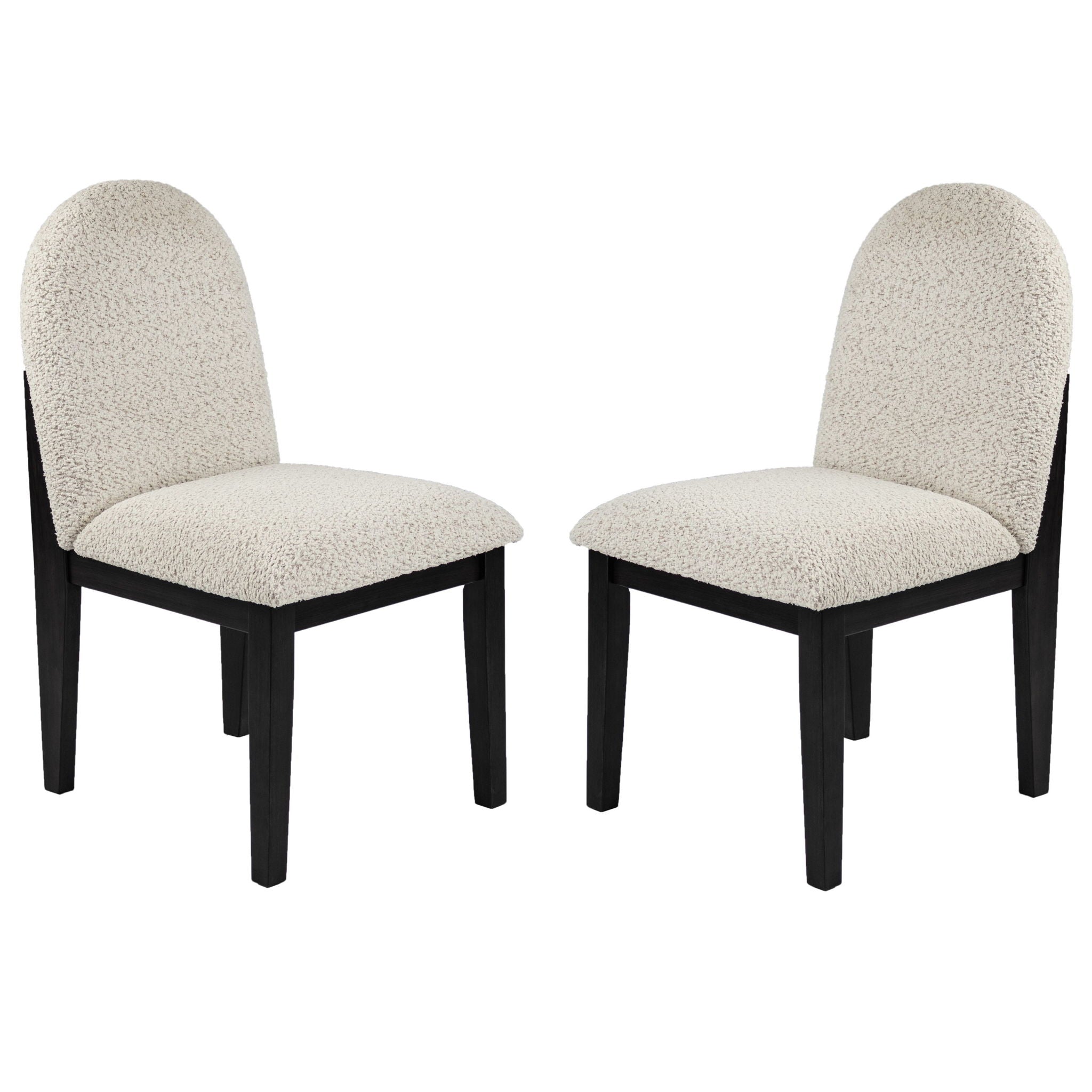 Dining Upholstered Side Chair (Set of 2) - Black / White
