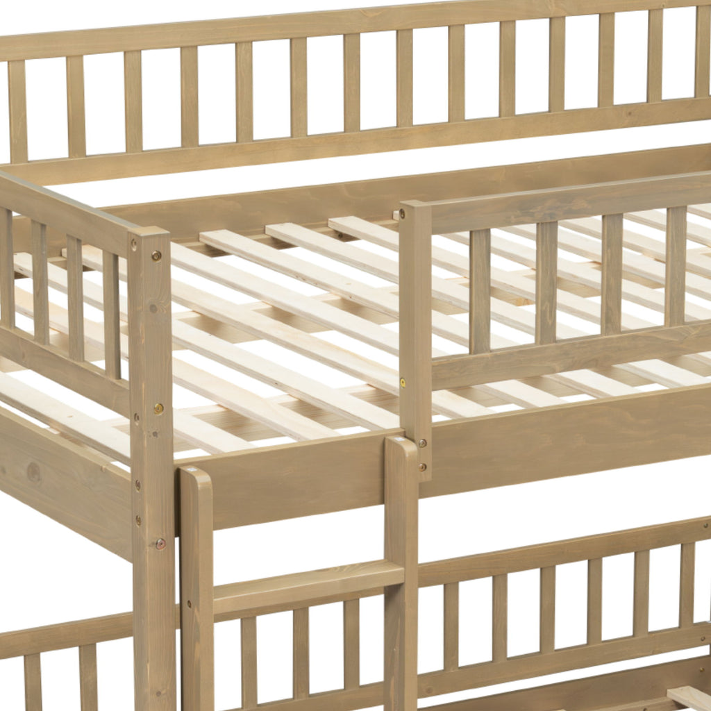 Bunk Bed With Ladder And Guardrails