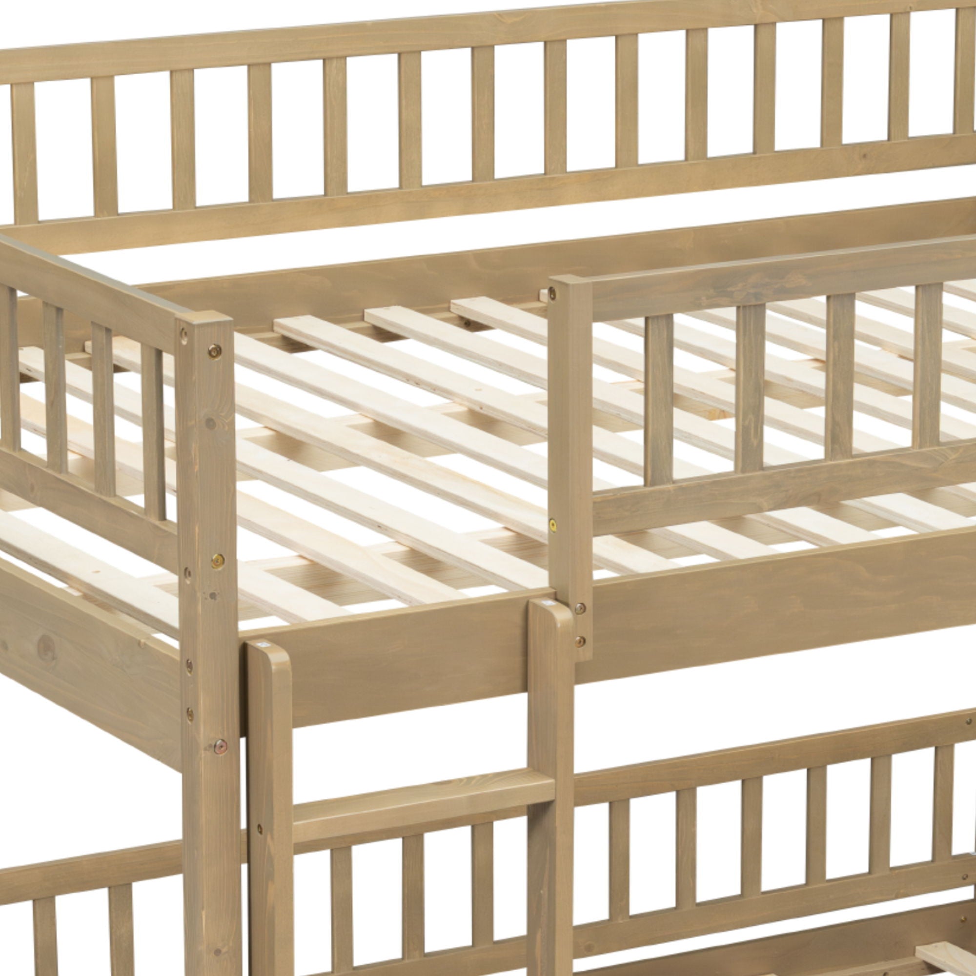 Bunk Bed With Ladder And Guardrails