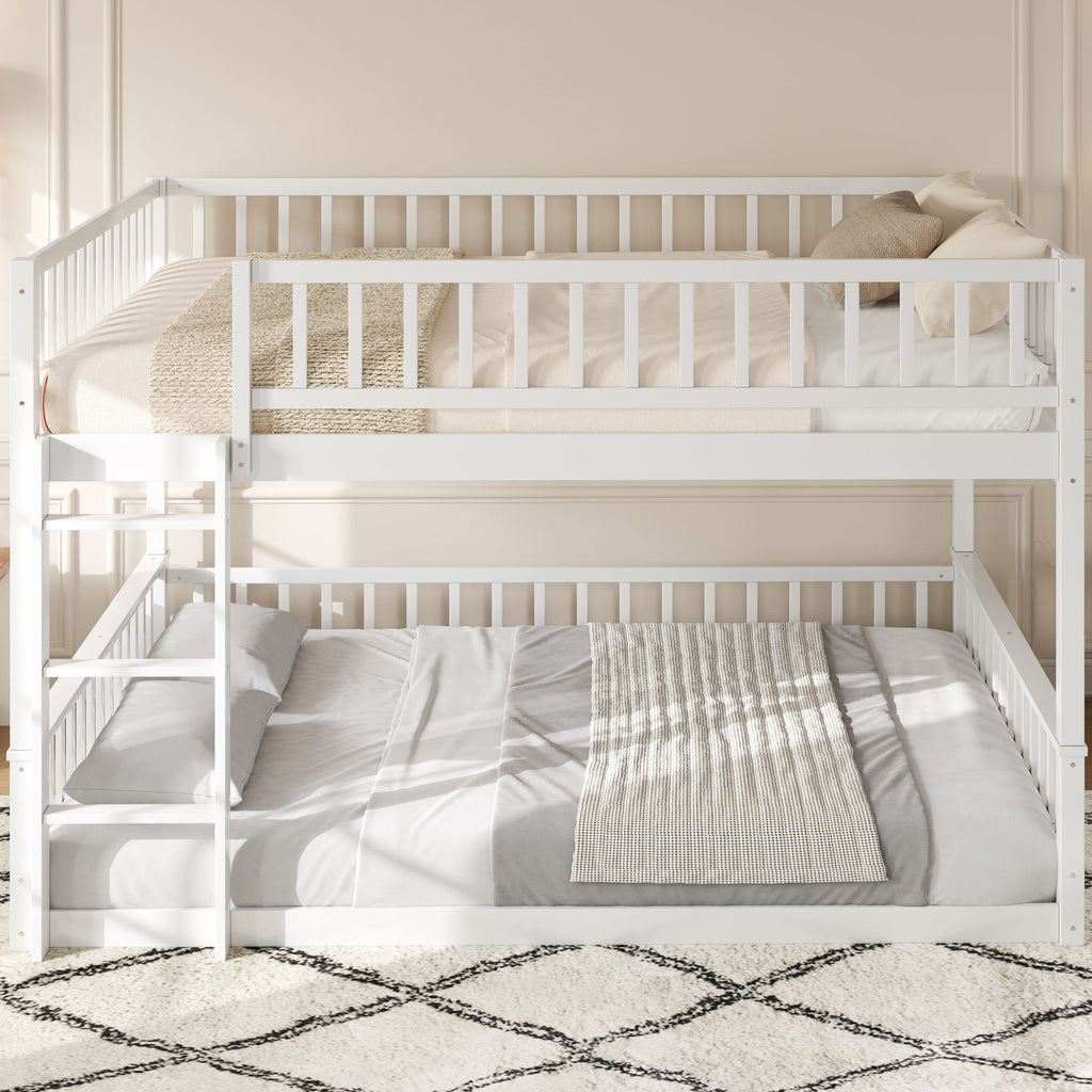 Bunk Bed With Ladder And Guardrails