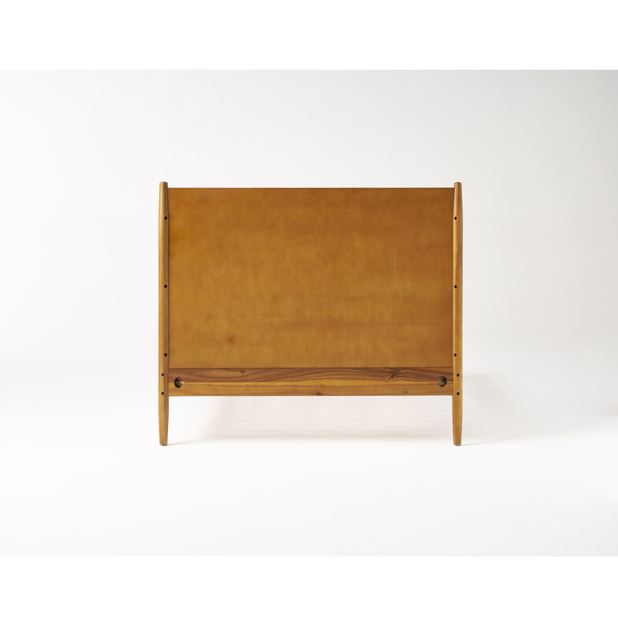 Okioki - Mid-Century Natural Stained Solid Acacia Wood Bed