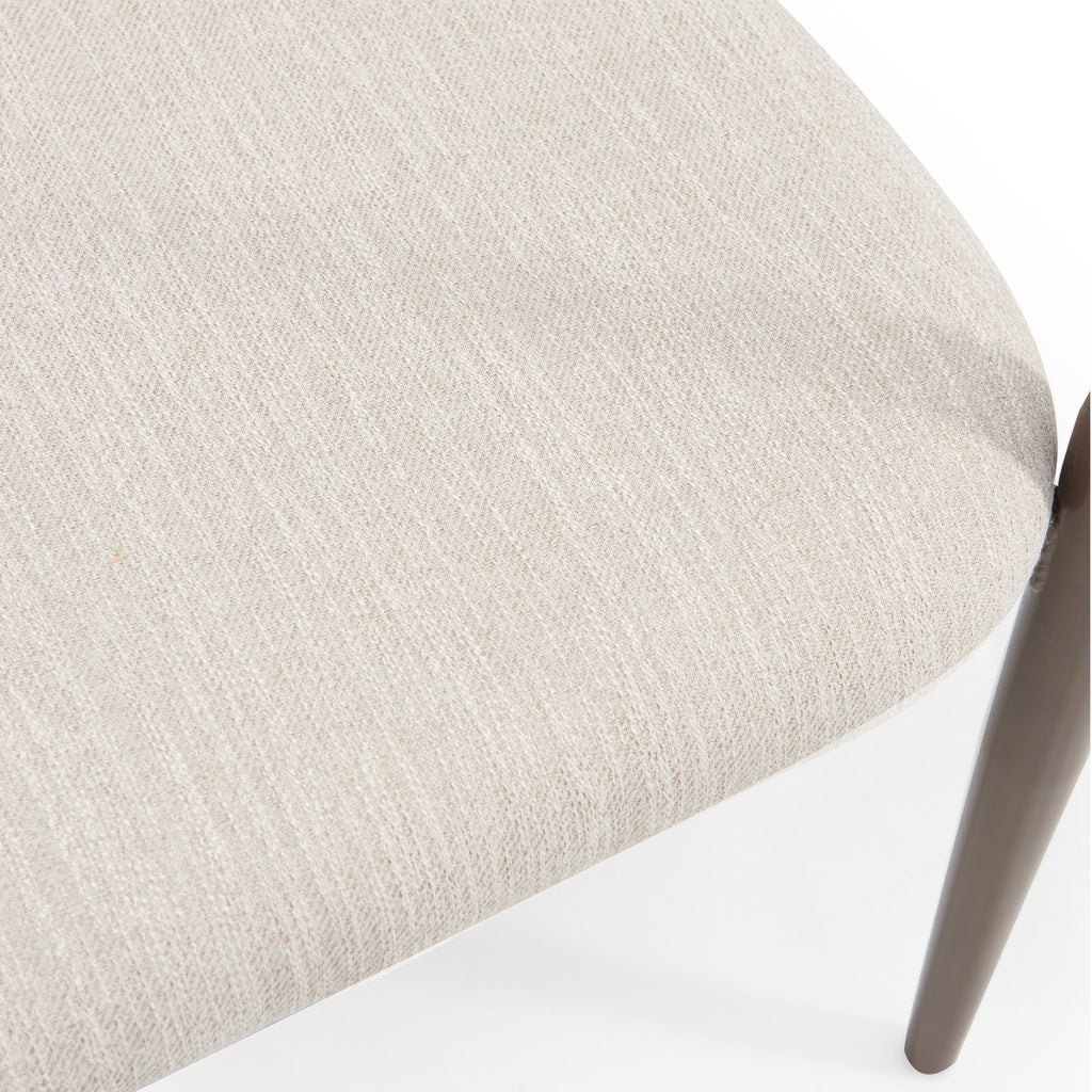 Modern Upholstered Loveseat Settee With Iron Frame