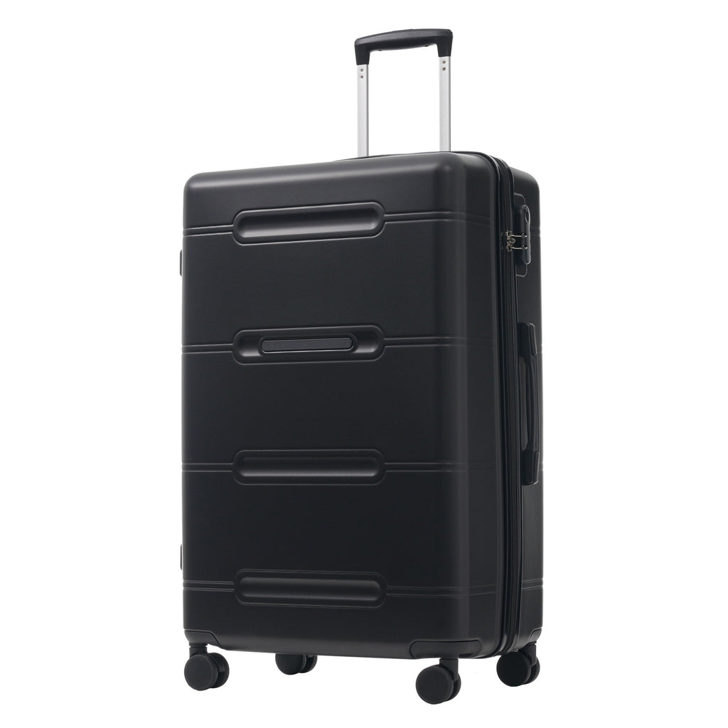 6 Piece Lightweight Hardshell Luggage Set With Double Spinner Wheels, Password Lock