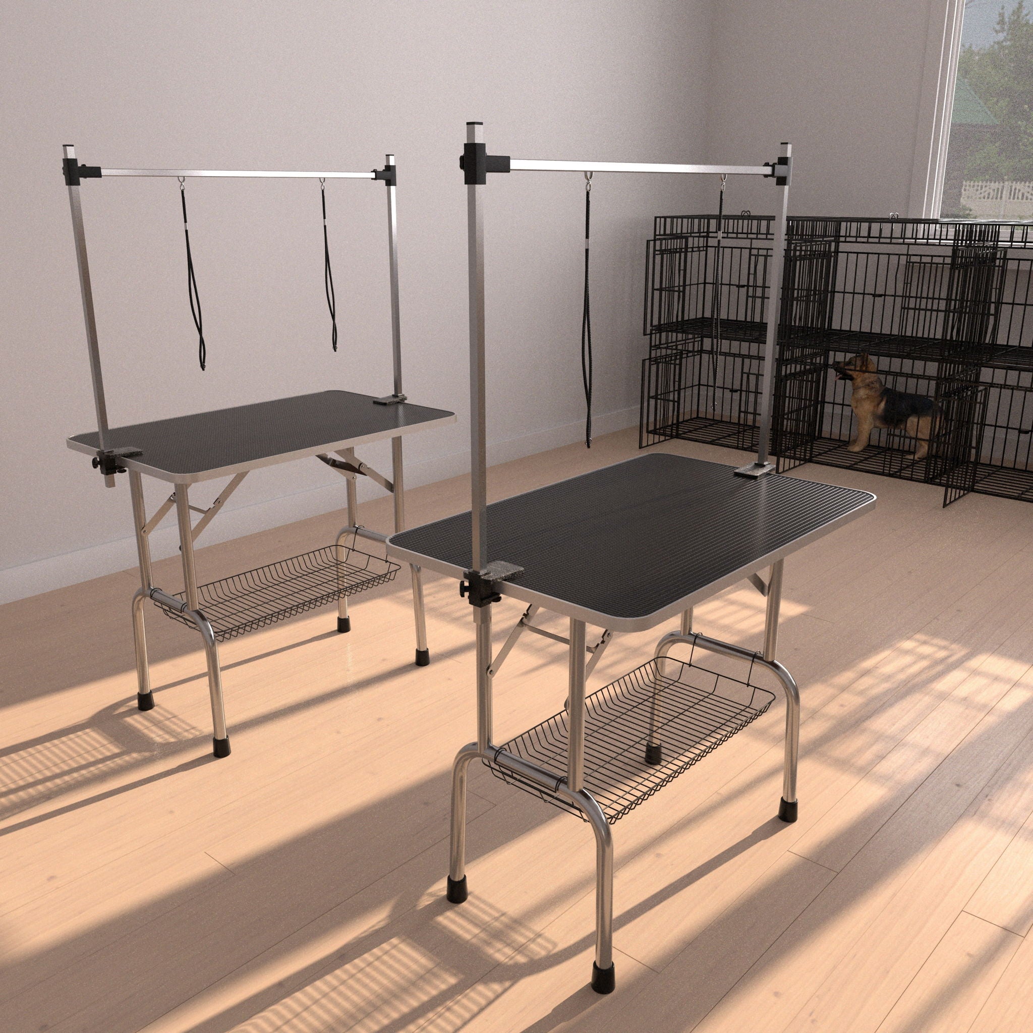 Large Grooming Table For Pet Dog And Cat With Adjustable Arm And Clamps Large Heavy Duty Animal Grooming Table