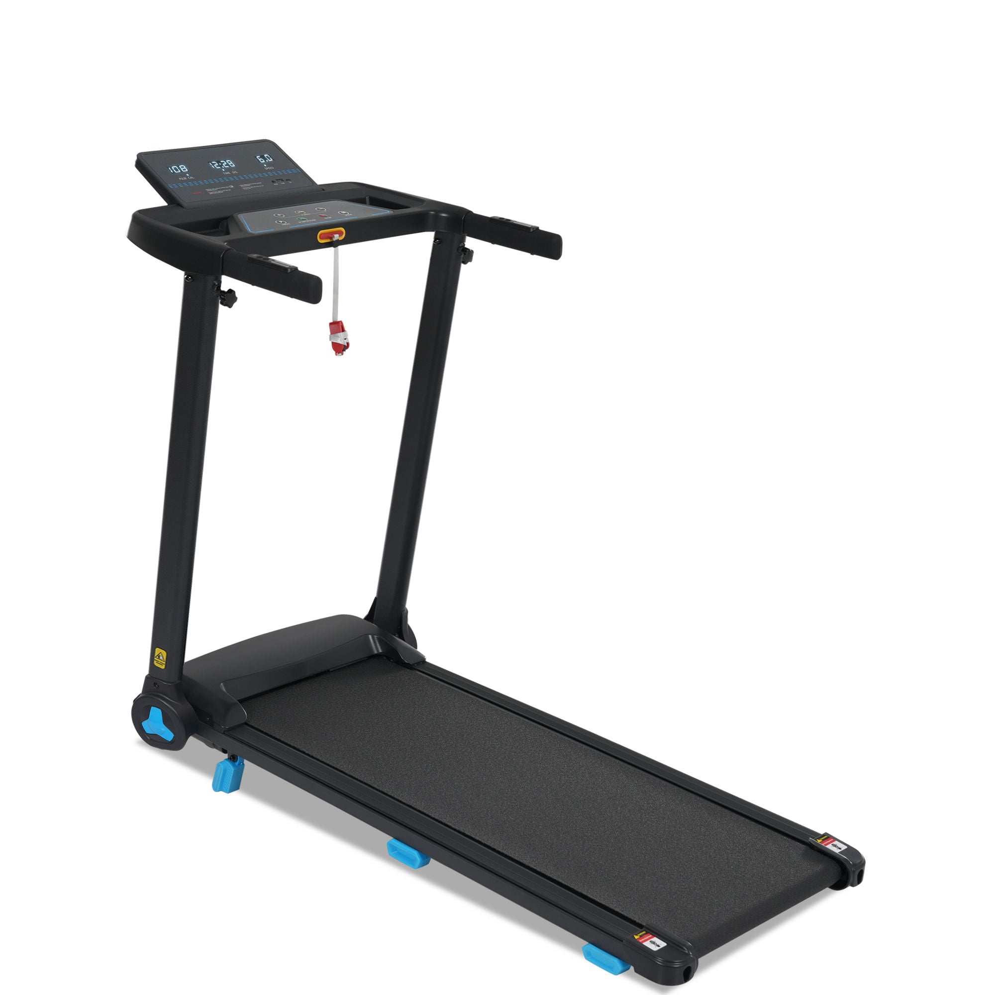Folding Treadmills For Home Small, 3.0Hp Portable, 10Mph Walking Pad With Incline, Bluetooth, Heart Rate Sensors, Charge Station - Black