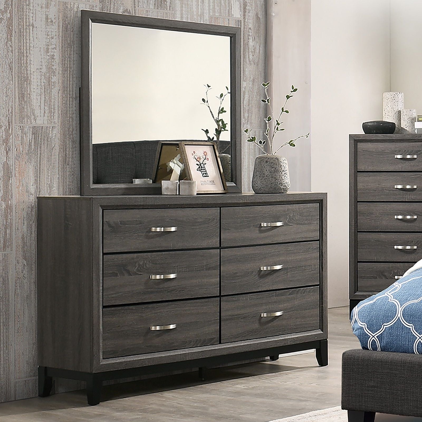 1 Piece Dresser Bedroom Furniture - Gray