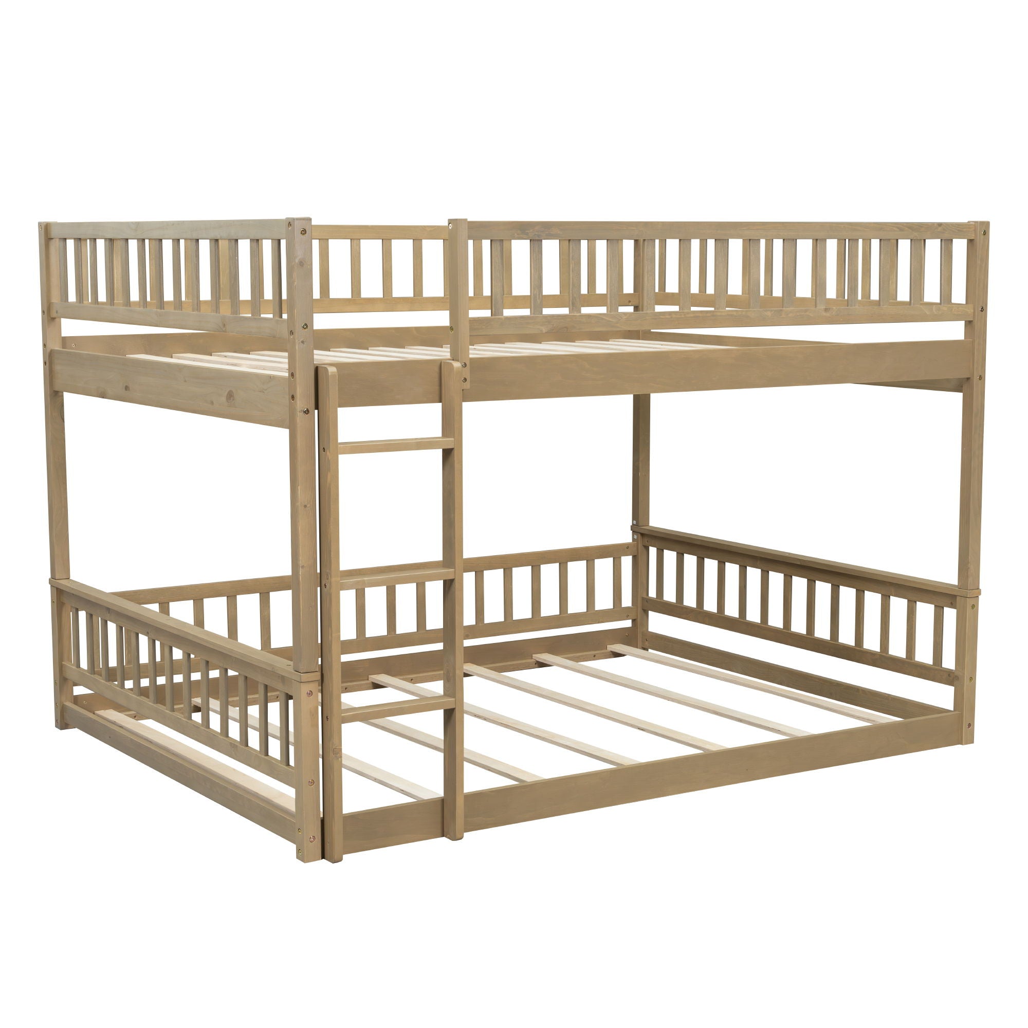 Bunk Bed With Ladder And Guardrails