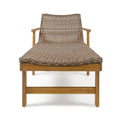 Hampton - Outdoor Chaise Lounge With Adjustable Backrest - Natural