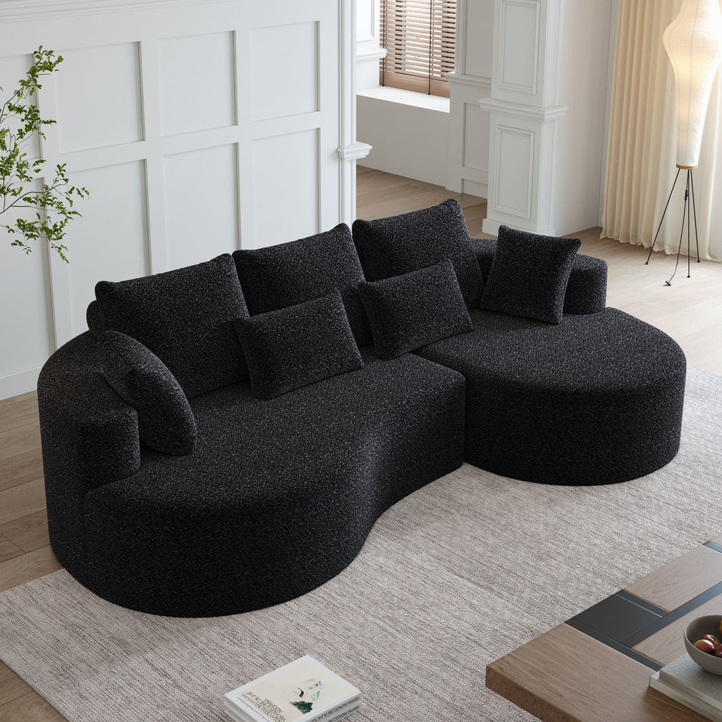Curved Oversized Sectional Sofa With Extra Deep Seat