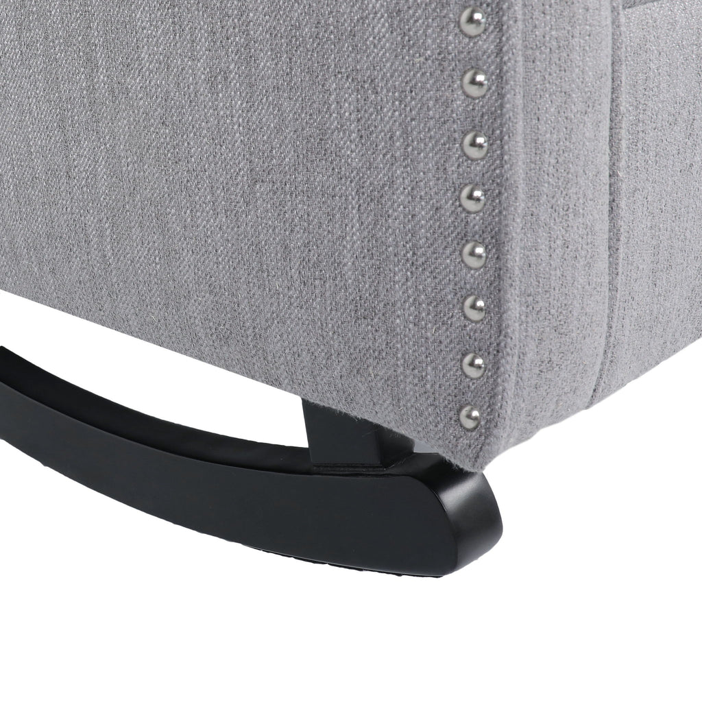 Sheila - Contemporary Fabric Tufted Wingback Rocking Chair