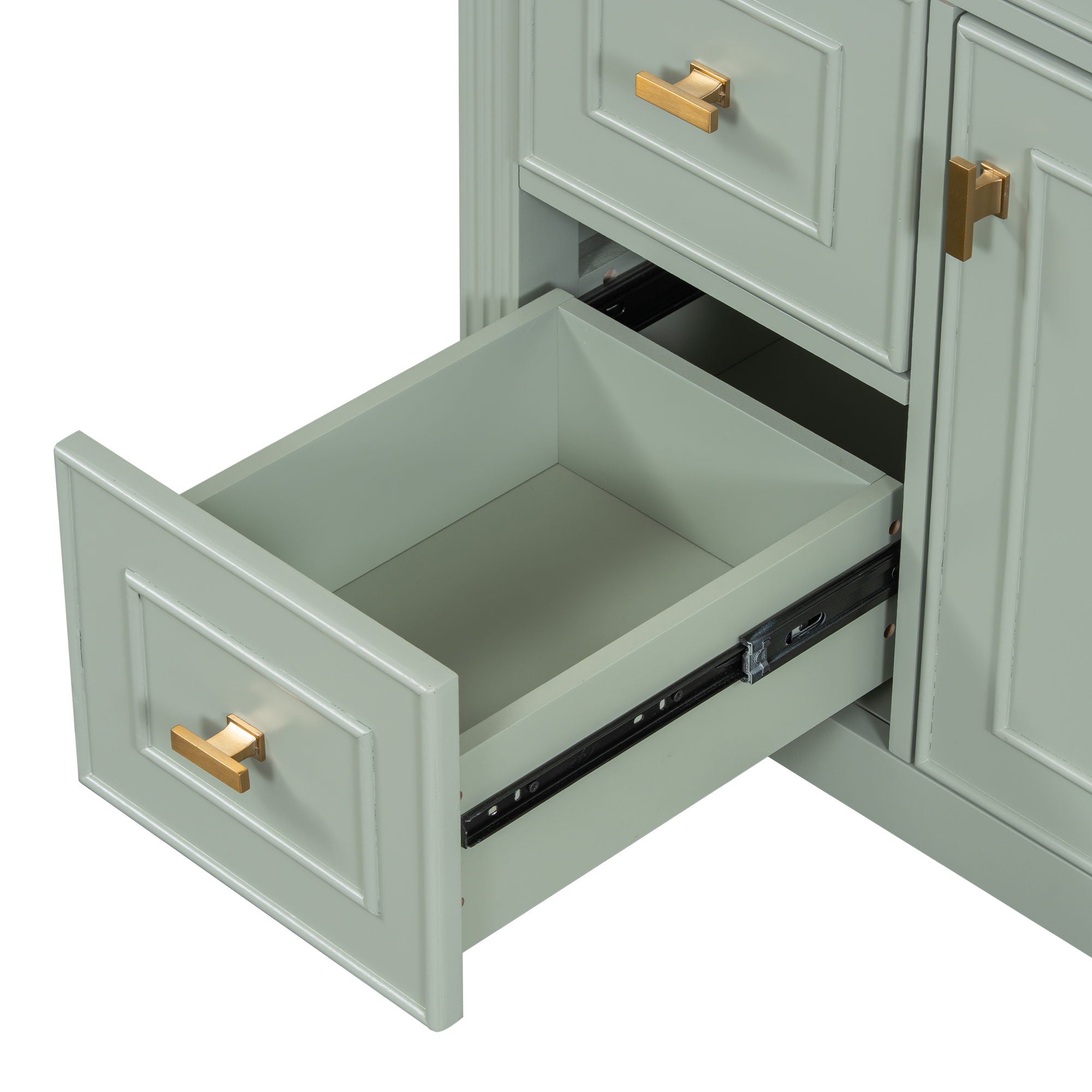 Modern Bathroom Vanity With Sink, 1 Flip Drawer And 2 Drawers, Adjustable Shelf
