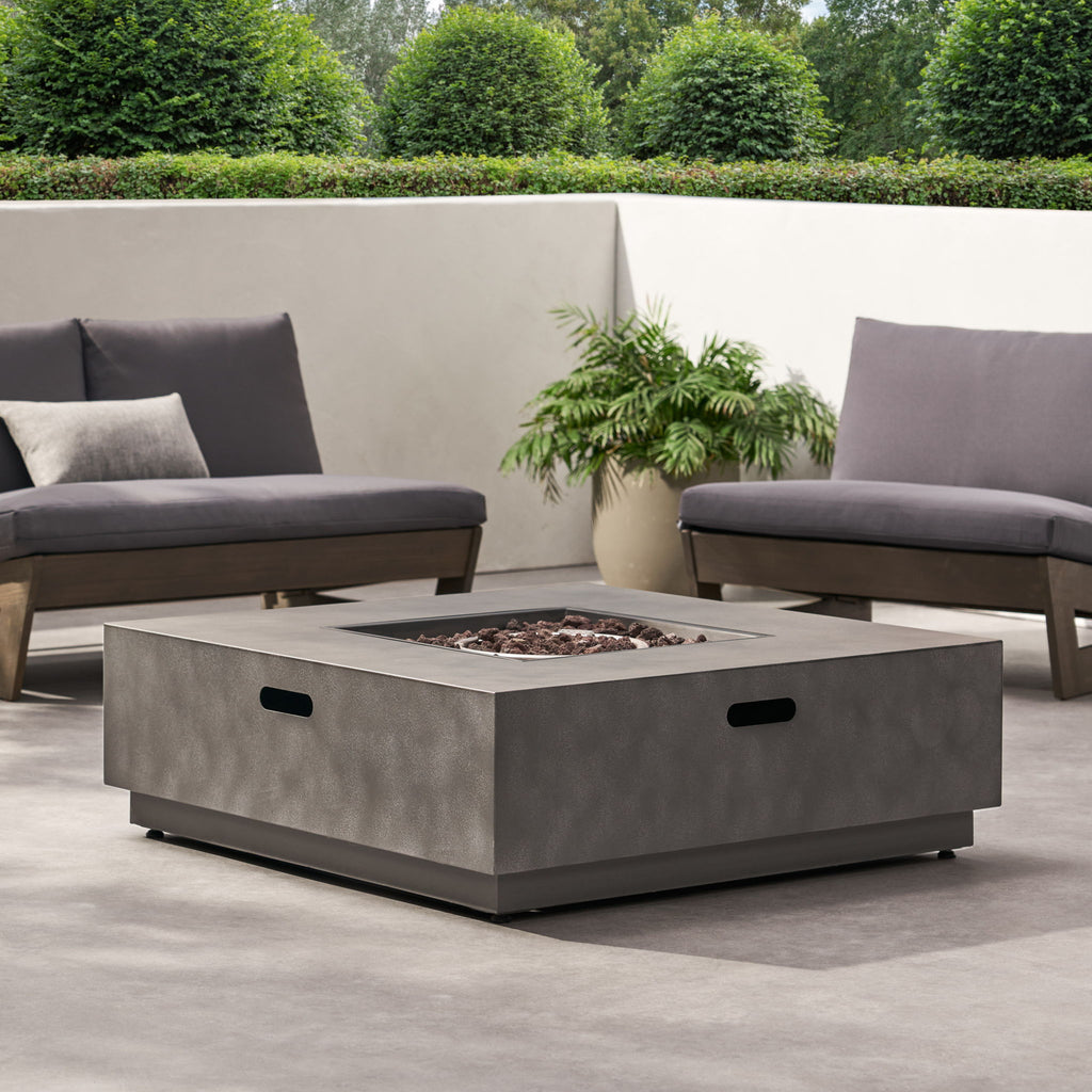 Modern Square Fire Pit With 50, 000 Btu