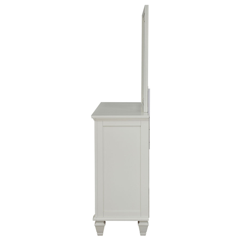 Dennis - 11 Drawer Dresser With Mirror - Cream White