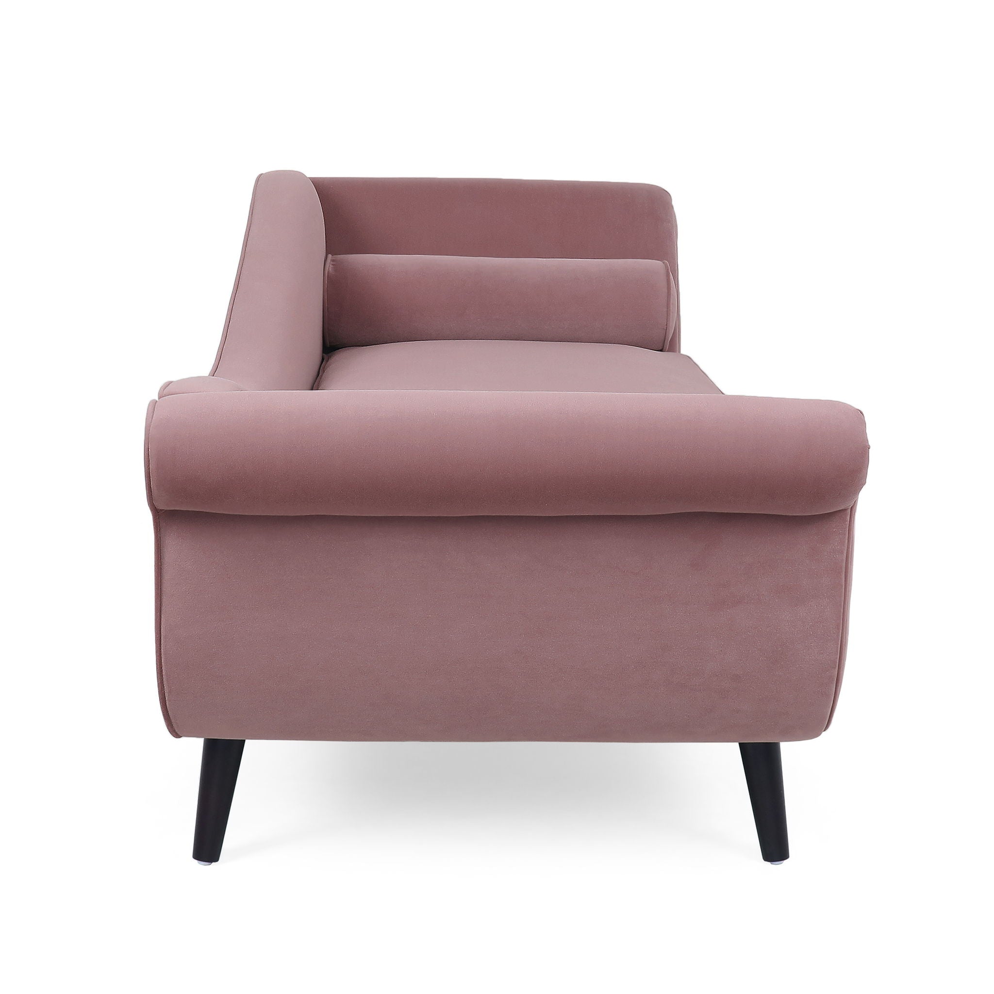 Auroral - Upholstered Chaise Lounge With Scrolled Arms And Tapered Legs