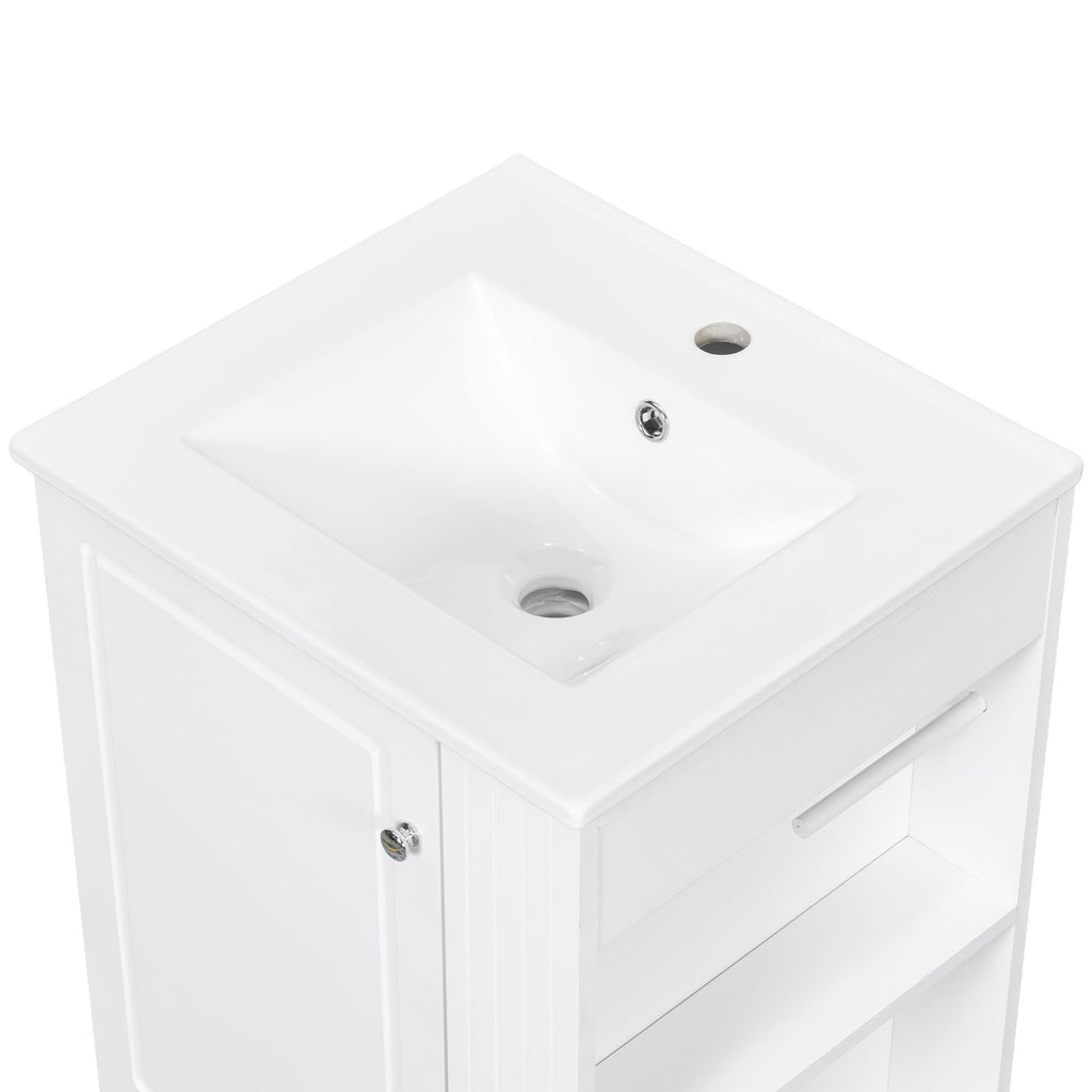 Modern Freestanding Bathroom Vanity With Sink, Soft-Close Drawer, Towel Bar