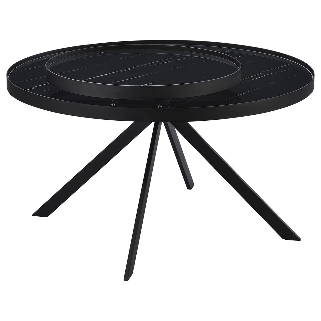 Shayne - Round Top Coffee Table With 2 Tier Design