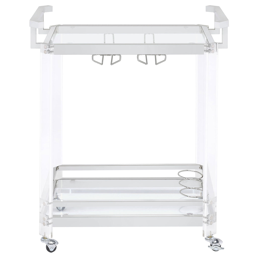 Kempton - 2 Tier Bar Cart - Chrome