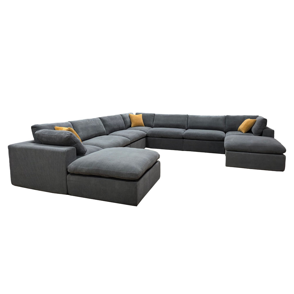 Custom Configuration Modular Sectional & Toss Pillows