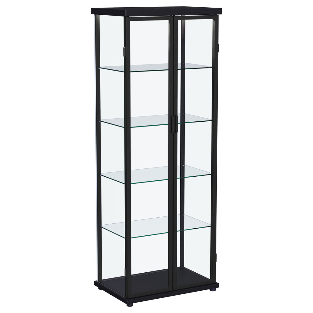 Nevra - 4 Shelf Display LED Curio Cabinet