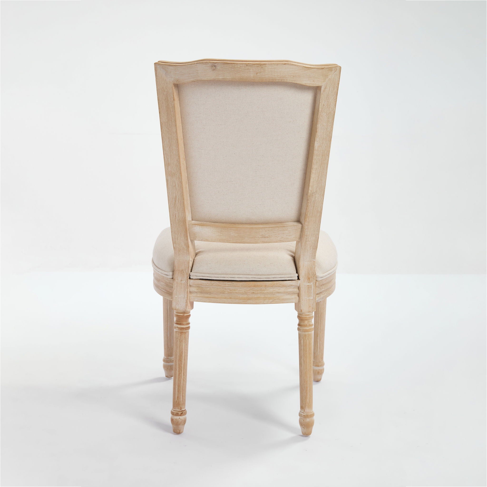 Dining Chairs Upholstered With T - Shaped Back (Set of 2) - Beige