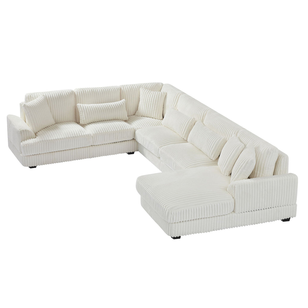 Oversized Sectional Sofa U - Shaped Sofa Couch Modern Sofa Upholstered In Soft With A Chaise Lounge For Living Room