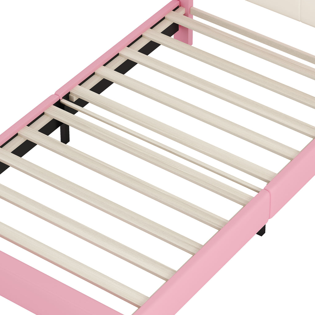 Upholstered Princess Platform Bed With Crown Headboard