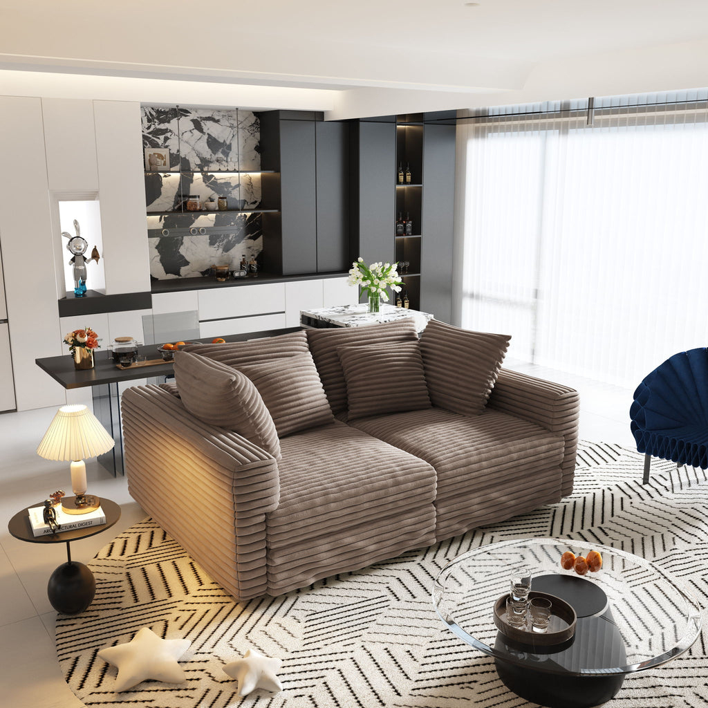 4 Seat Sofa, Deep Seat Couches With Soft Pillows