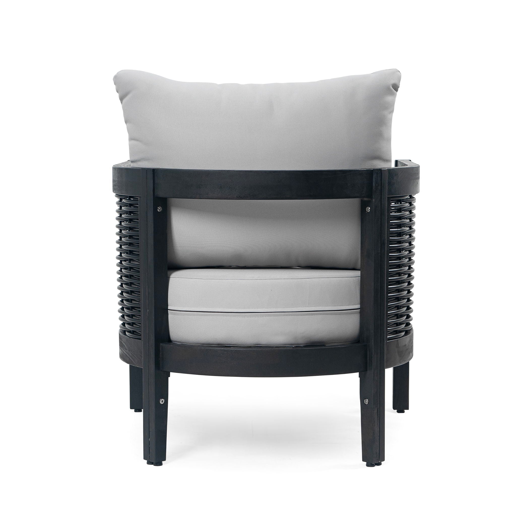Outdoor Acacia Wood Club Chairs With Cushions