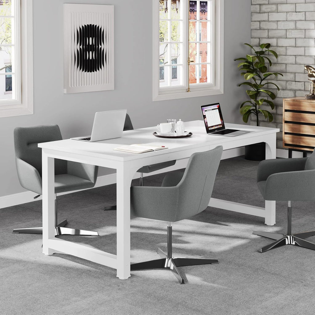 Executive Office Desk, Large Modern Computer Workstation
