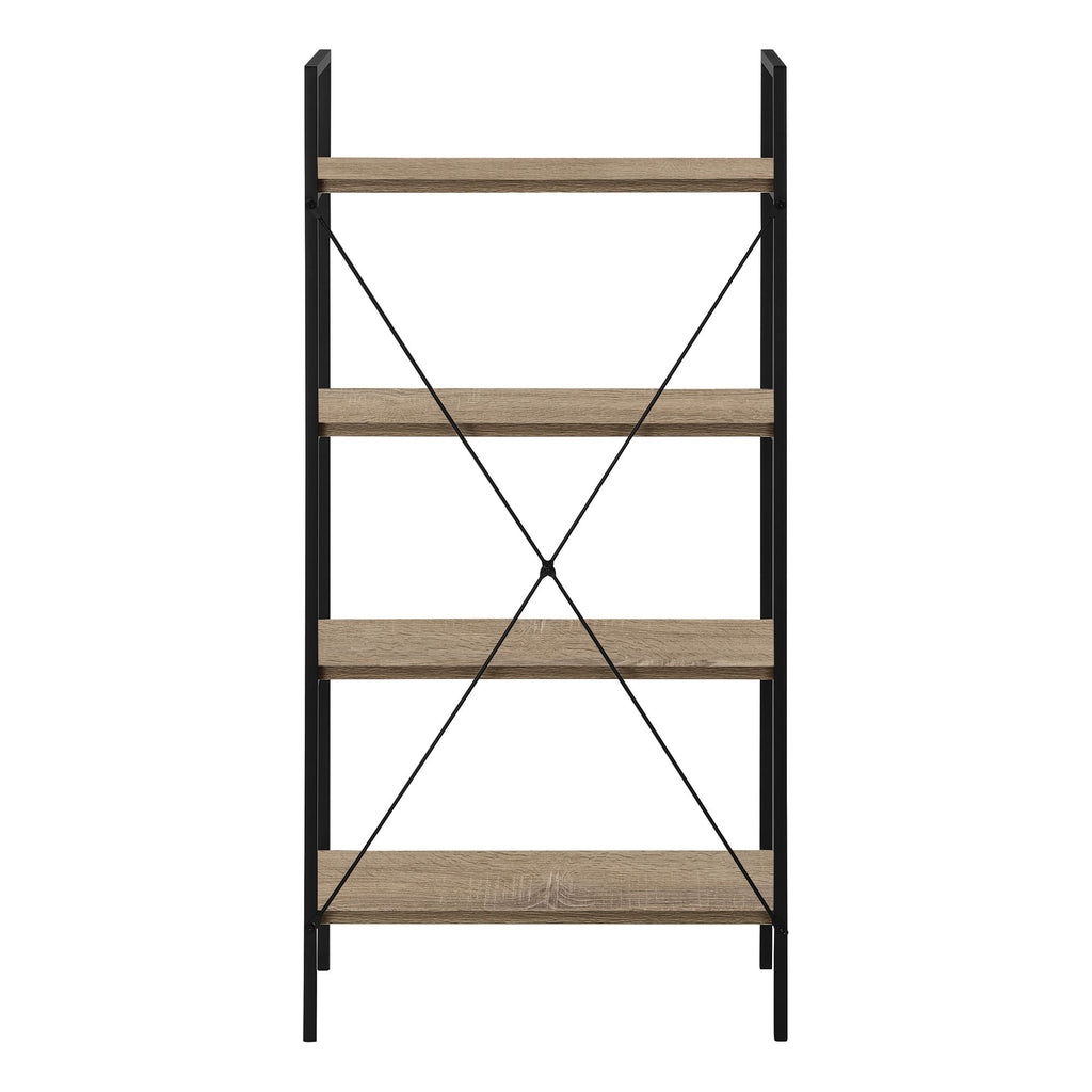 Bookshelf, Bookcase, 4 Tier, Office, Bedroom, Contemporary, Modern - Taupe