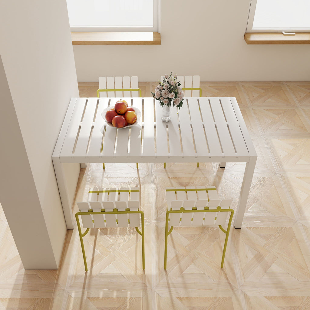 4 Piece Set Of Modern Color Block Designed Single Chairs