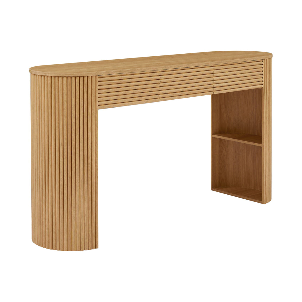 Retro Console Table With Storage, 3 Drawers
