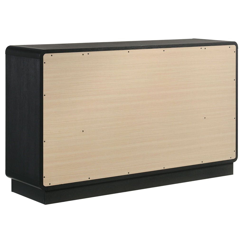 Burton - 6 Drawer Dresser Cabinet - Black