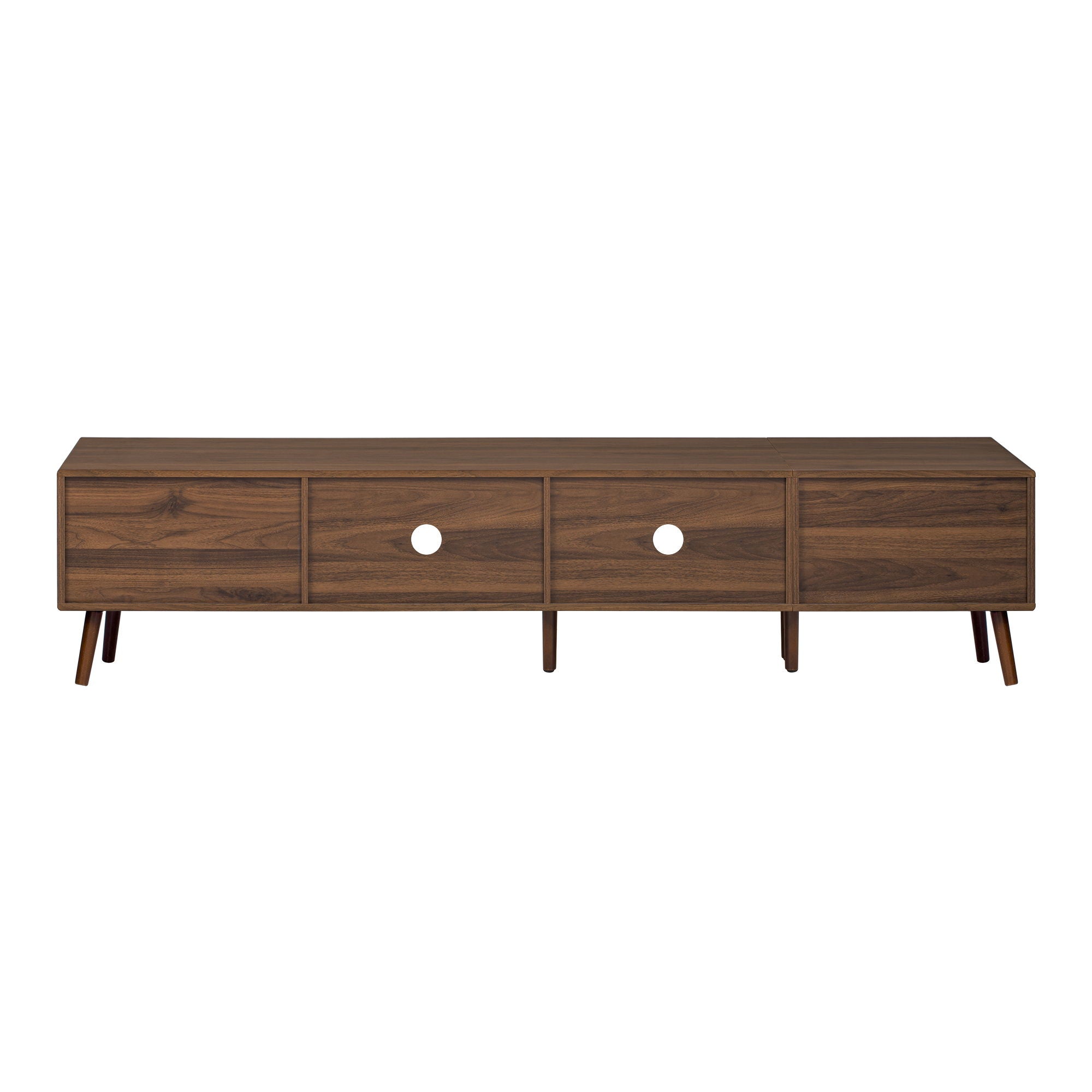 76" TV Stand, Entertainment Center With Storage Cabinets, TV Media Console Table For Living Room - Natural