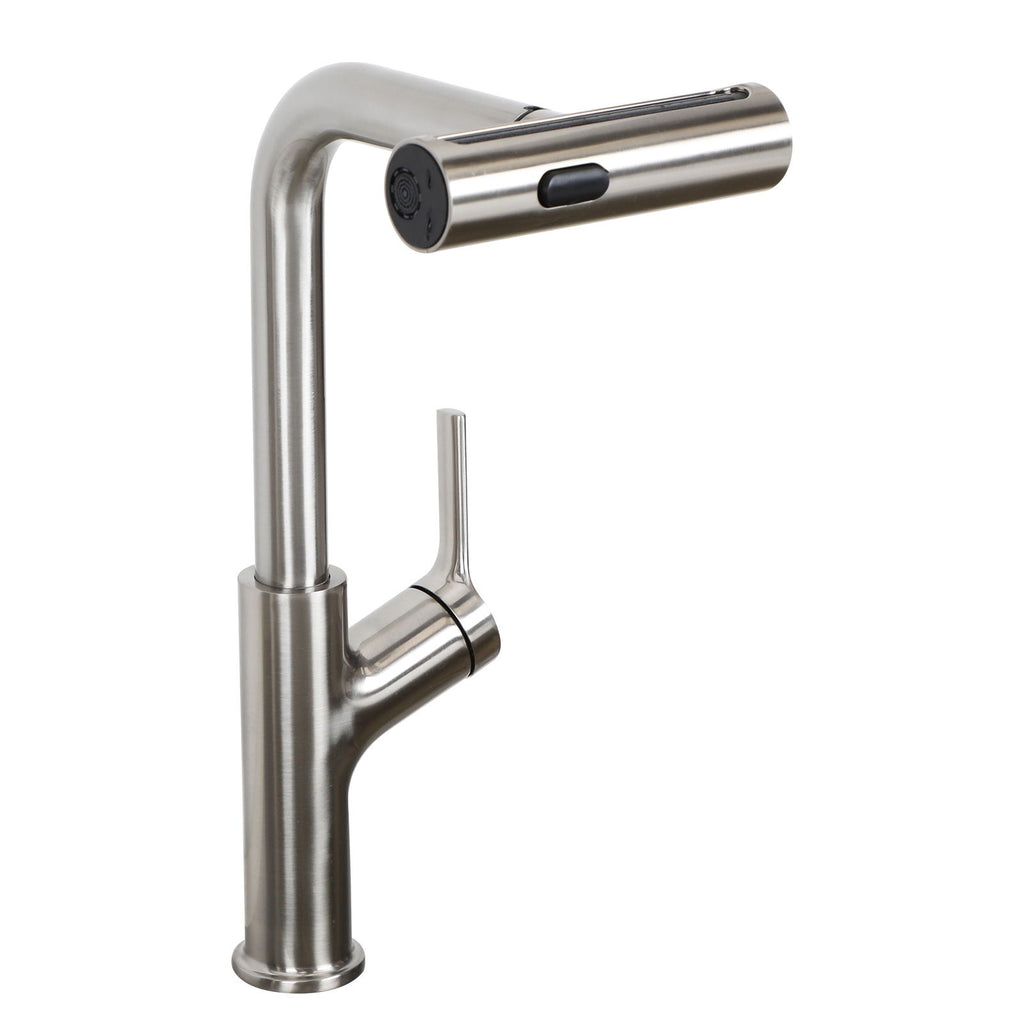 Drop-In Kitchen Sink With Pull-Out Faucet And Soap Dispenser
