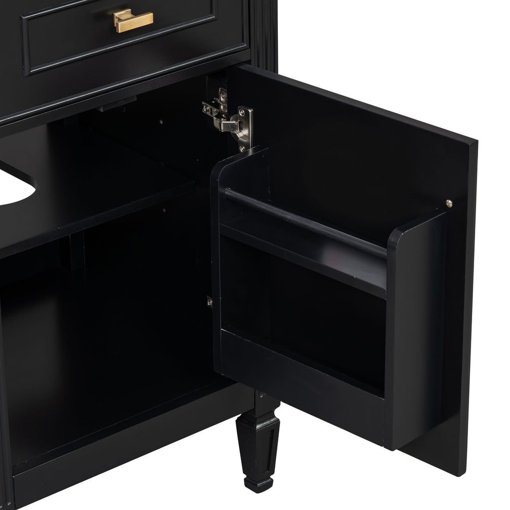 Bathroom Vanity With Sink, Adjustable Shelf, Tilt-Out Drawer