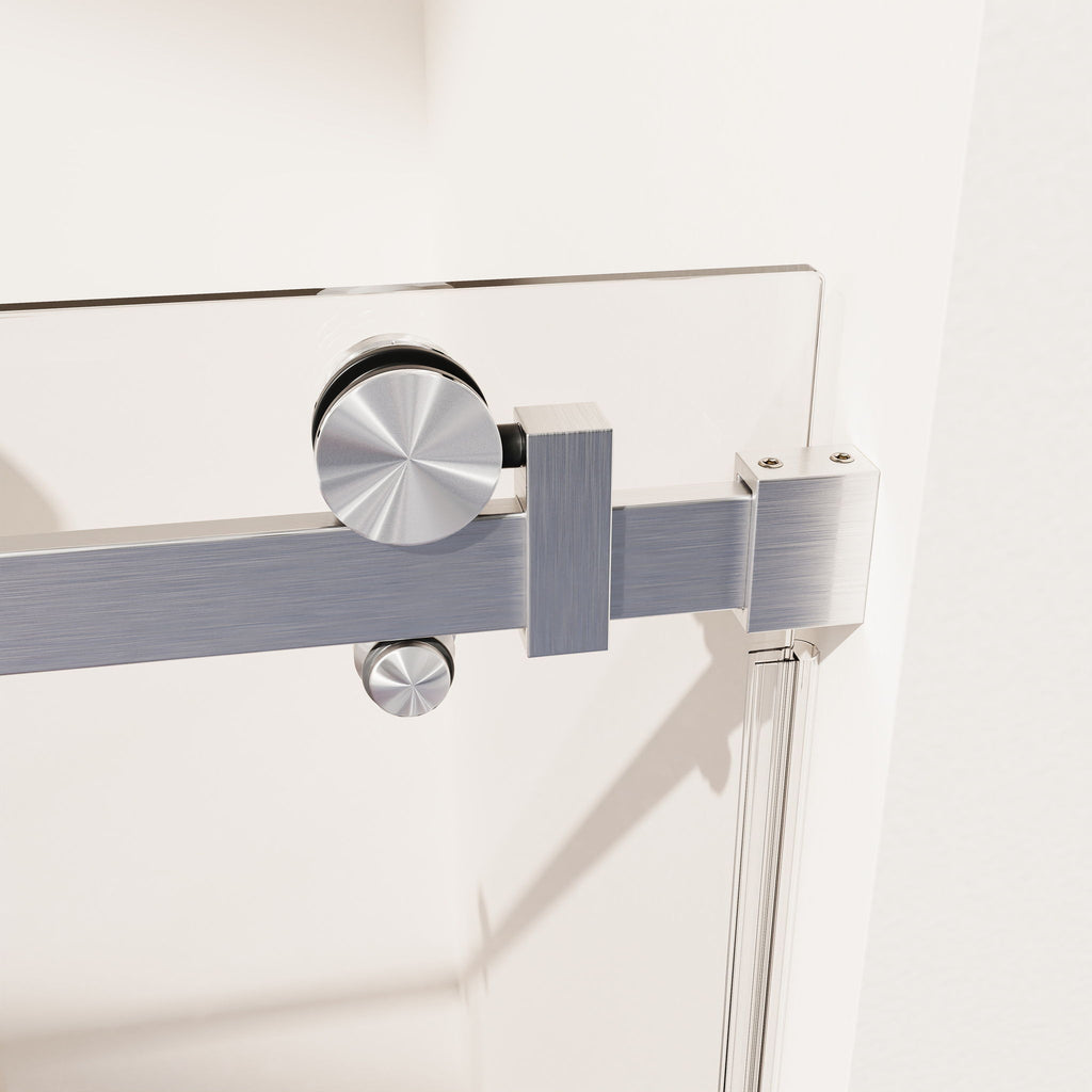 Frameless Single Sliding Shower Door, Sgcc Tempered Glass, Reversible