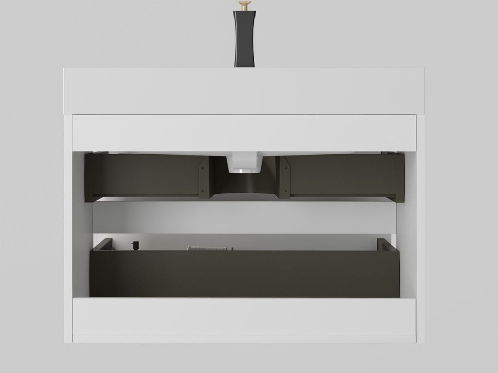 Alice - Bathroom Vanity With Large Storage, Sink, Wall Mounted